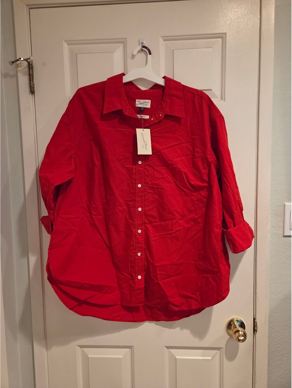 Classic GrandpaCore grandmacore Red Button-Down Shirt size xxl